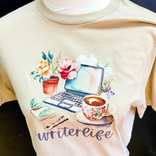 #writerlife Short-Sleeve T Shirt in sand