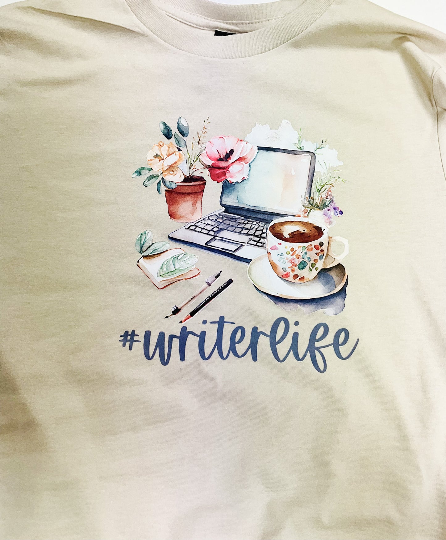 #writerlife Short-Sleeve T Shirt in sand