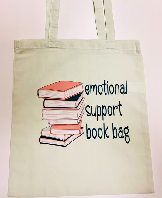 Emotional Support Book Bag Tote Bag