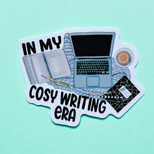 In My Cosy Writing Era die cut sticker