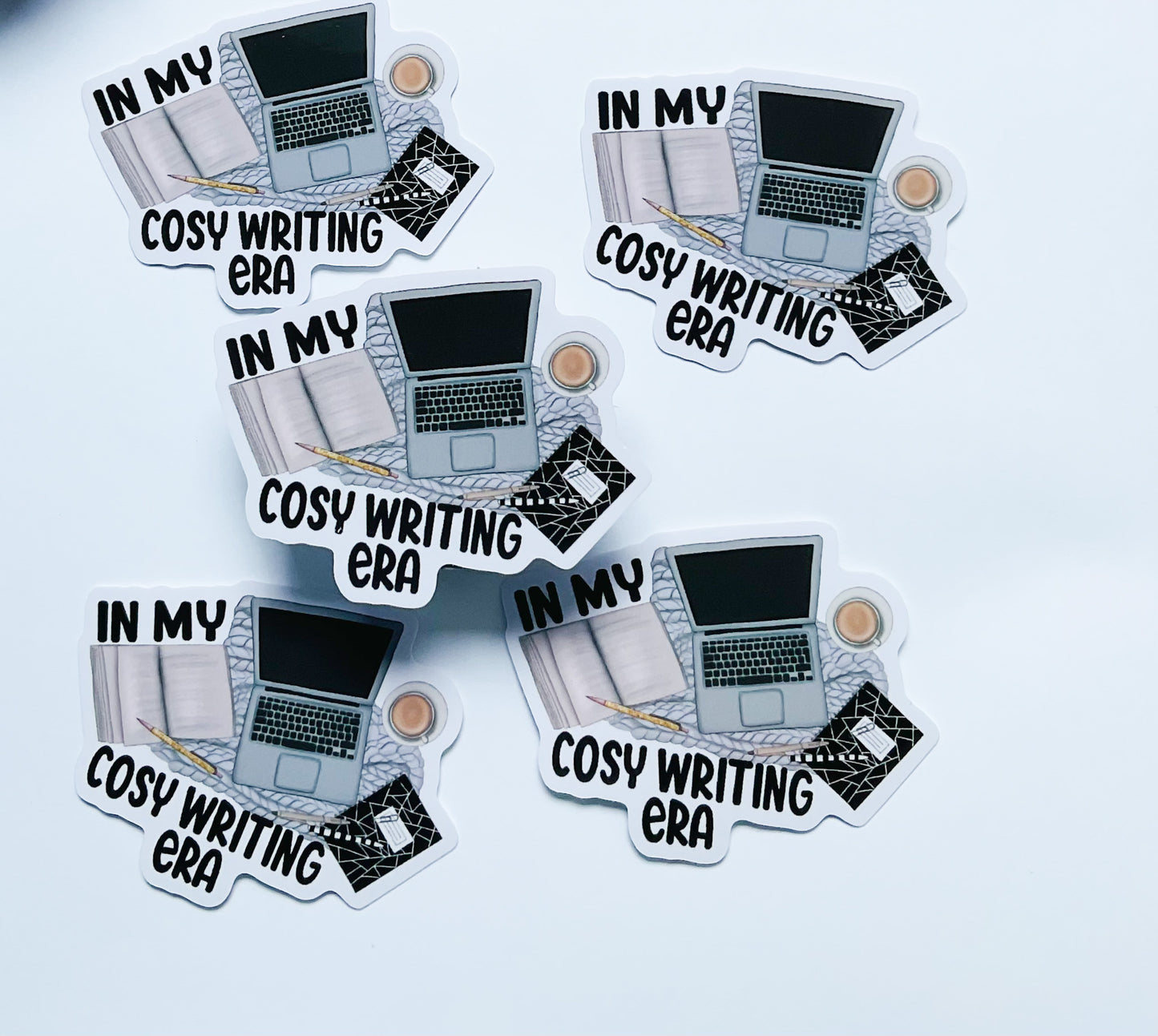 In My Cosy Writing Era die cut sticker