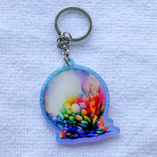 Rainbow Bubble Keychain, Fantasy bubble keyring