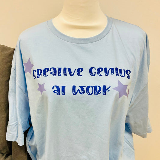 Creative Genius At Work Short-Sleeve T Shirt in light blue