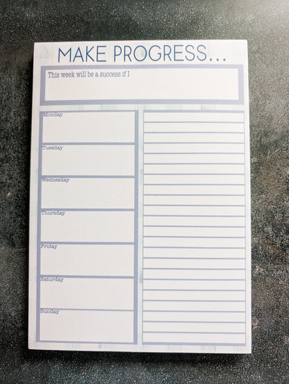 Make Progress Productivity A5 Notepad