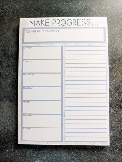 Make Progress Productivity A5 Notepad