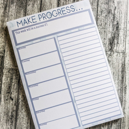 Make Progress Productivity A5 Notepad