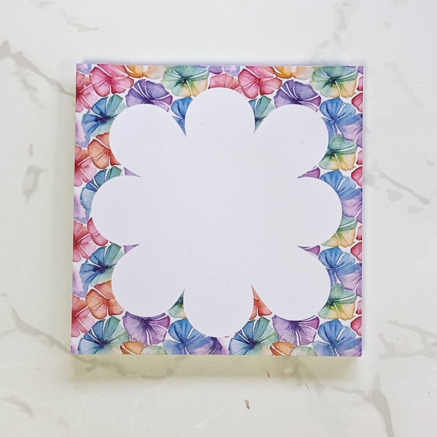 Rainbow Watercolour Floral sticky notes pad