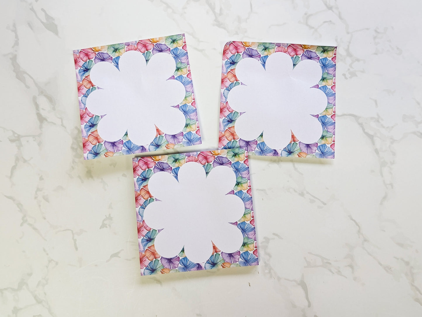 Rainbow Watercolour Floral sticky notes pad