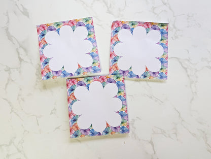 Rainbow Watercolour Floral sticky notes pad