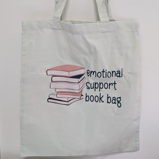 Emotional Support Book Bag, tote bag