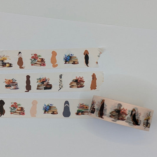 Dogs and Books Washi Tape