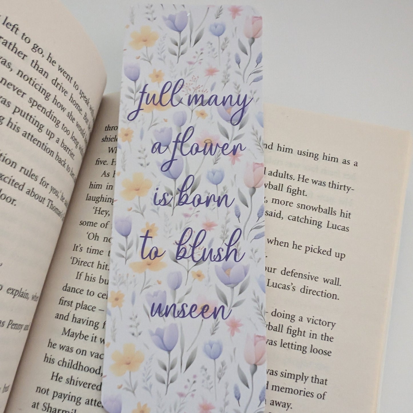 Full Many A Flower Is Born To Blush Unseen Bookmark, page marker