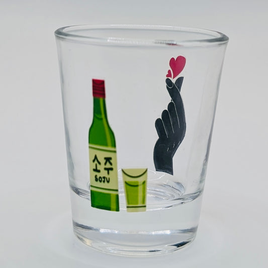 Finger Hearts and Soju shot glass