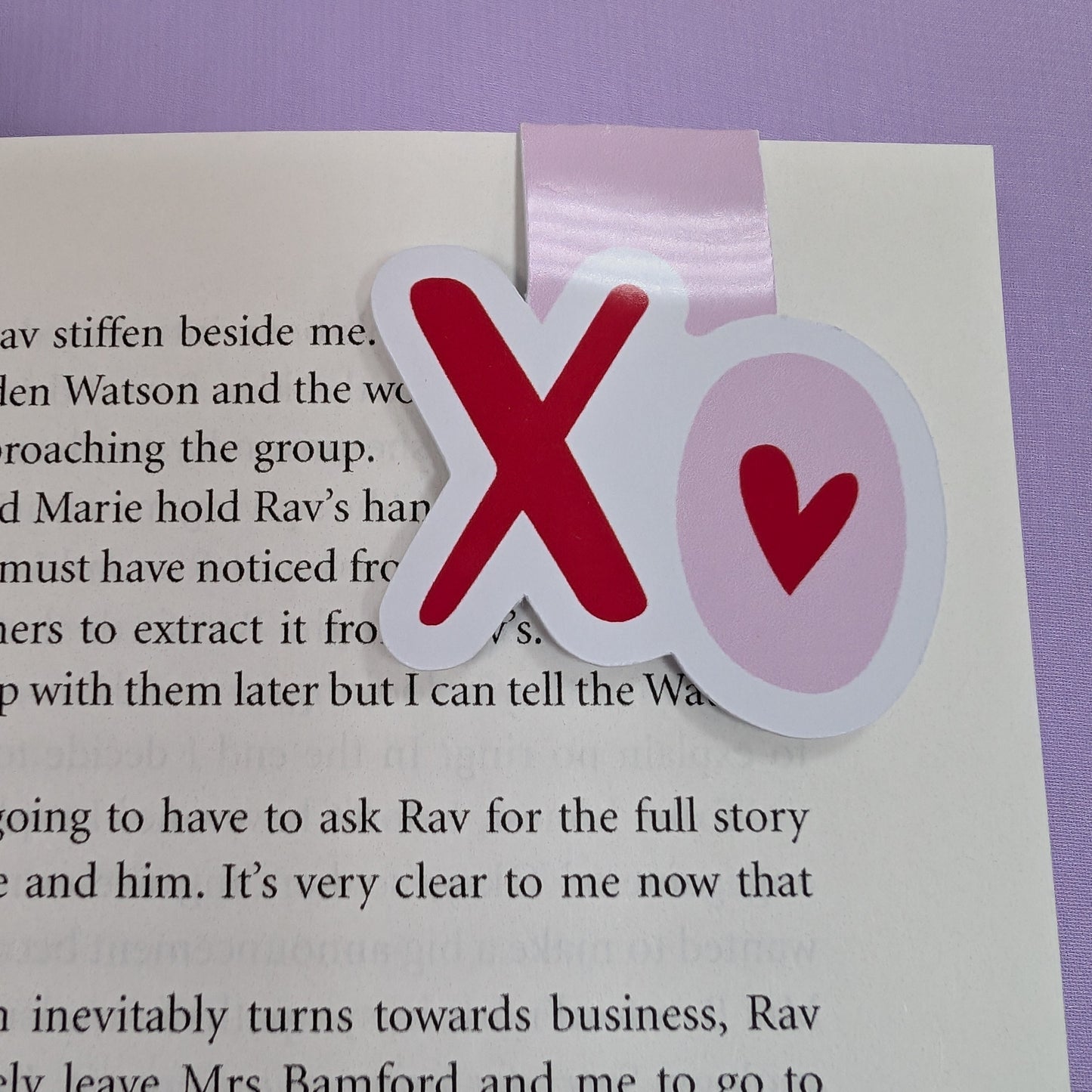XO Magnetic Bookmark, handmade pagemaker