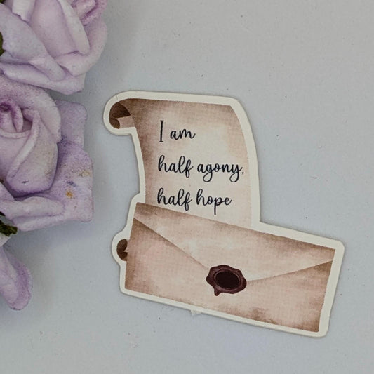 Anne "I Am Half Agony Half Hope" Die Cut Vinyl Sticker